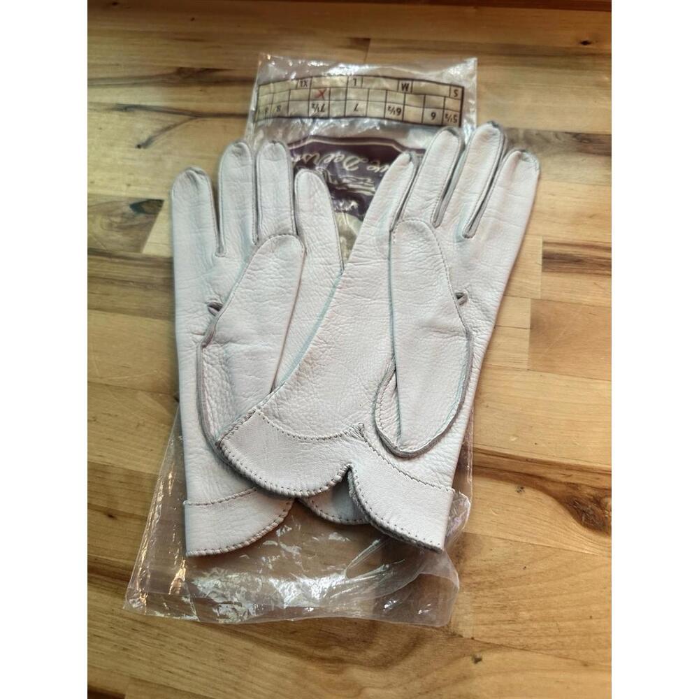 Vtg Native Deer Skin Size 7.5 Womens Fashion Driving Gloves 7 1/2 Deerskin